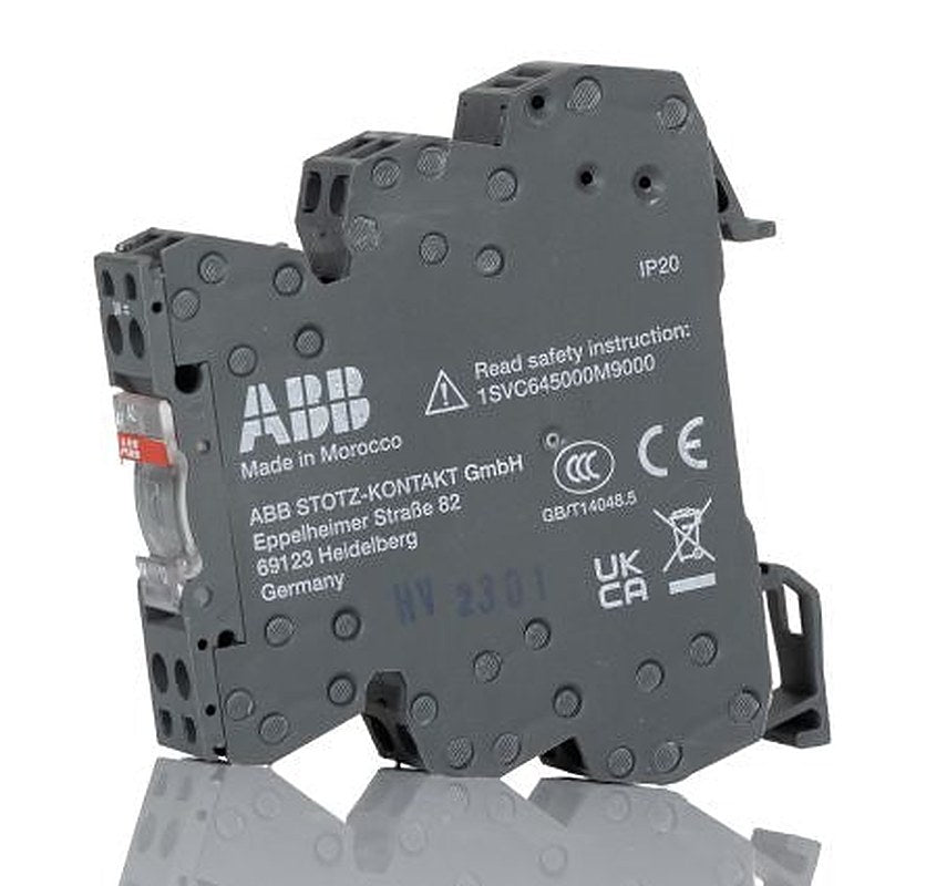ABB R600 Series Interface Relay, DIN Rail, 24V ac/dc Coil, SPST, 10mA
