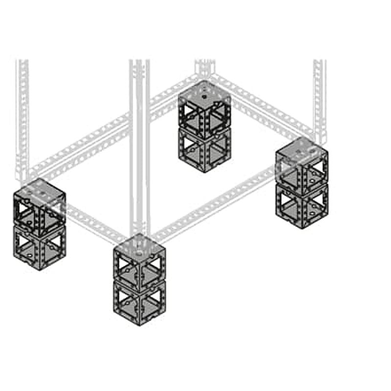 ABB 1STQ Series Sheet Steel Galvanised Base/Plinth Corner Piece for Use with Modular Boards - System Pro E Power 200 mm
