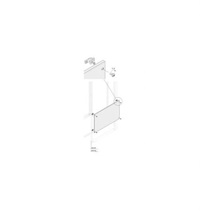 ABB PPFB Series RAL 7035 Light Grey Pickled Steel Sheet Blind, 1900 mm H, 600mm W, 10 mm D, 600 mm L, for Use with