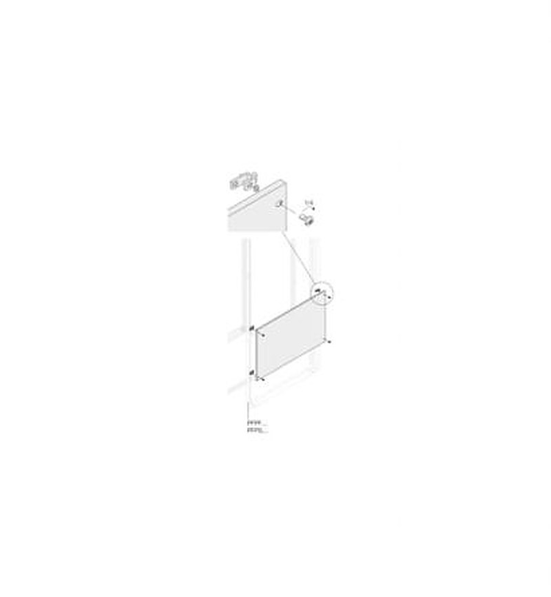 ABB PPFB Series RAL 7035 Light Grey Pickled Steel Sheet Blind, 738 mm H, 290mm W, 13 mm D, 13 mm L, for Use with