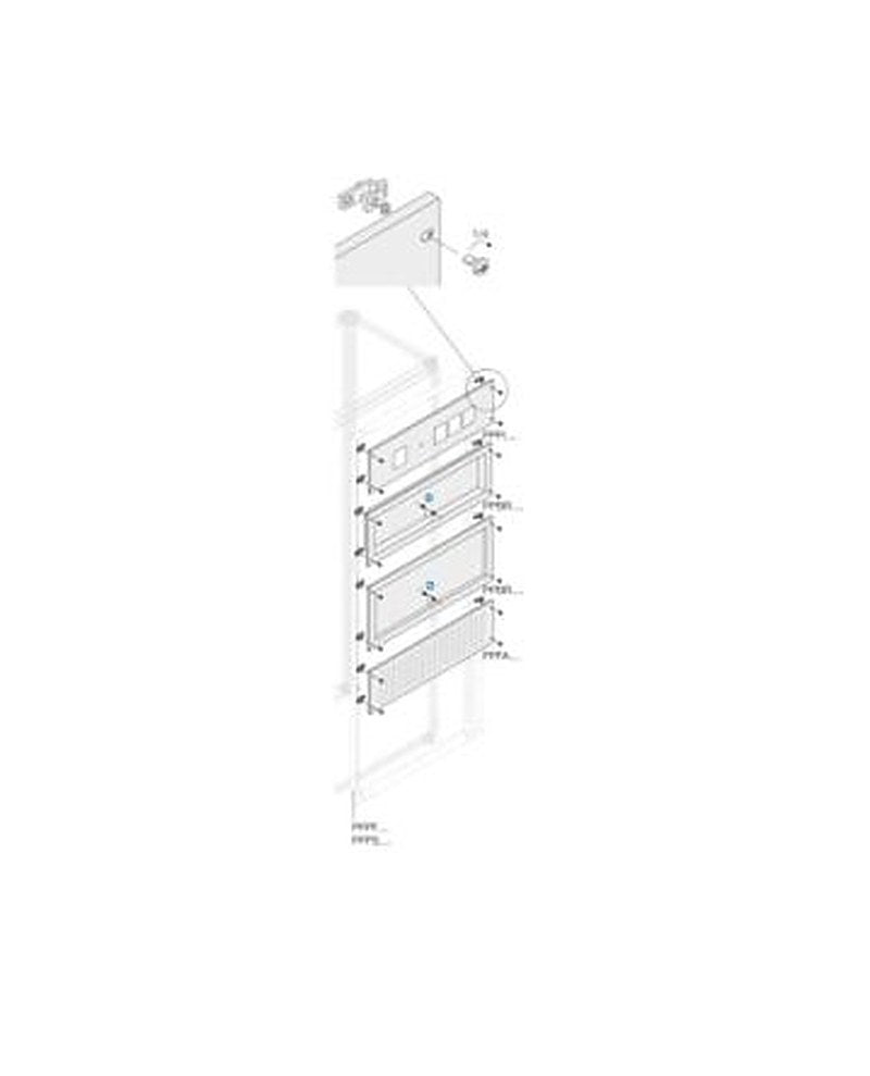 ABB Pickled Steel Sheet Panel for Use with Main Distribution Boards 400 mm x 400 mm x 400mm