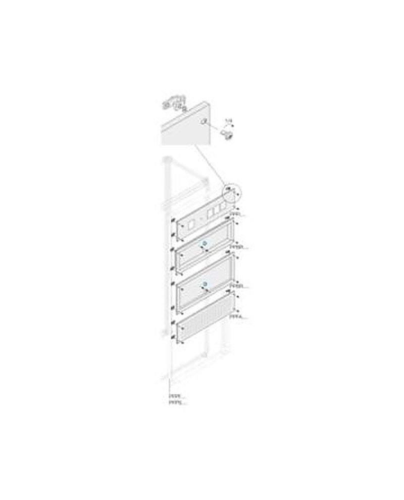 ABB Pickled Steel Sheet Panel for Use with Main Distribution Boards 540 mm x 30 mm x 390mm