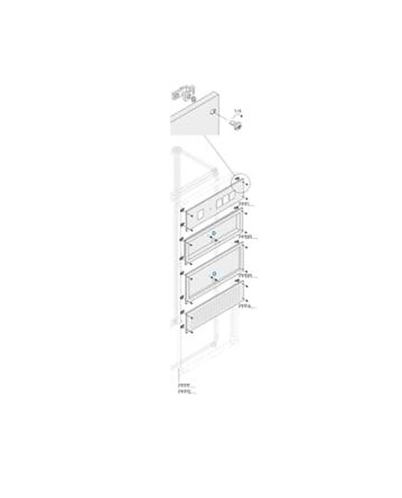 ABB Pickled Steel Sheet Panel for Use with Main Distribution Boards 400 mm x 800 mm x 800mm