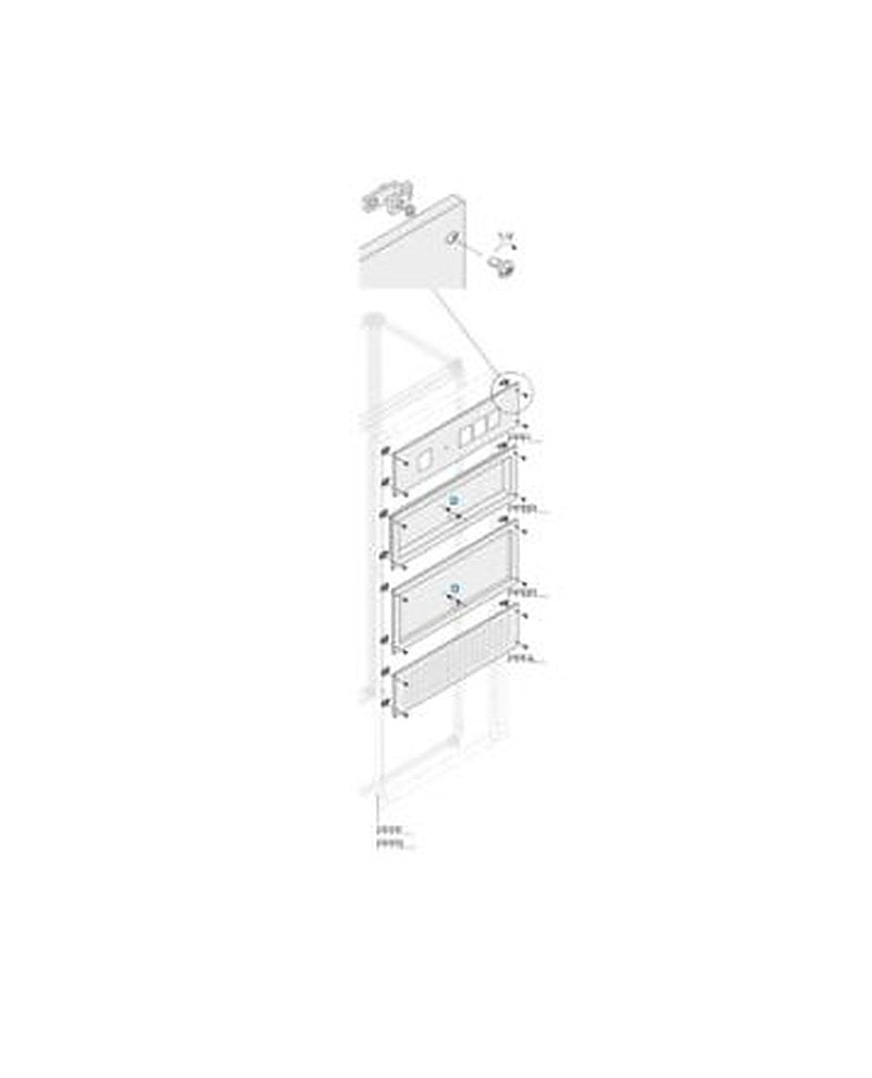 ABB Pickled Steel Sheet Panel for Use with Main Distribution Boards 100 mm x 800 mm x 800mm