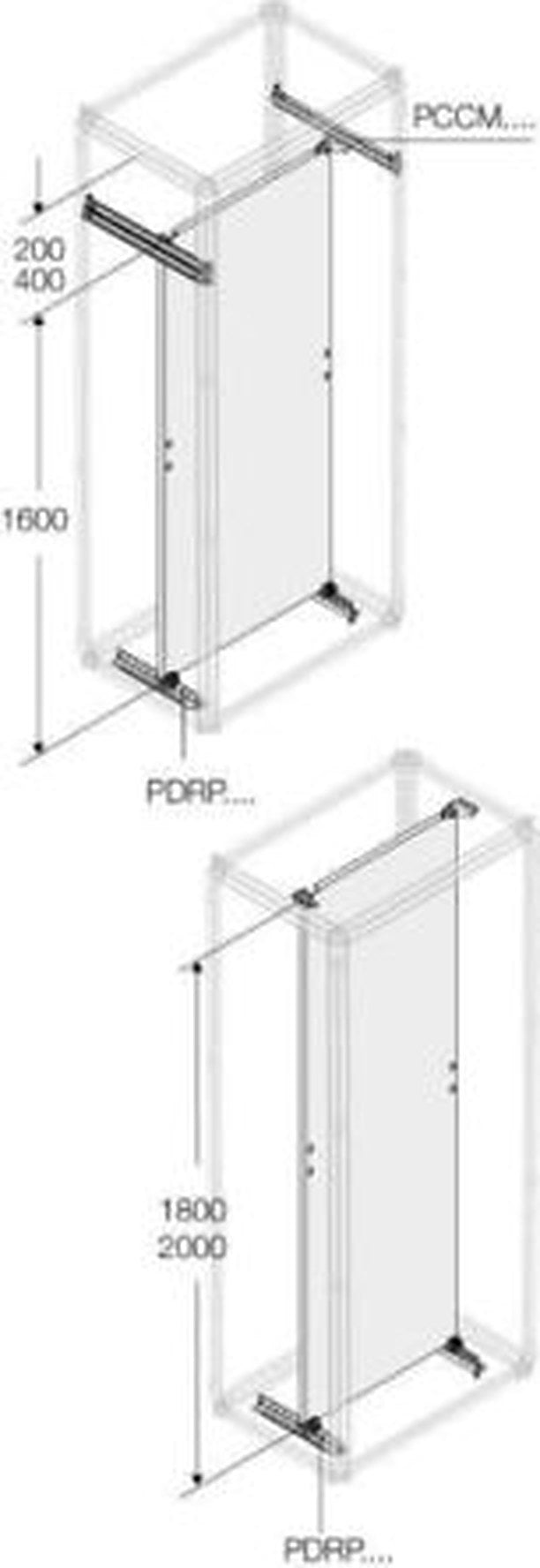 ABB PCCM Series Galvanised Steel Cross Brace, 300mm W, 48 mm H, 47.5 mm D, 47.5 mm L For Use With PCCM0300