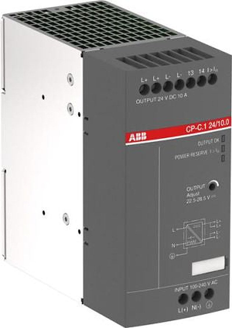 ABB CP-C.1 Switched Mode DIN Rail Power Supply 300 V dc, 264V ac AC/DC Input 24V dc, 10 A Output DC 240 W