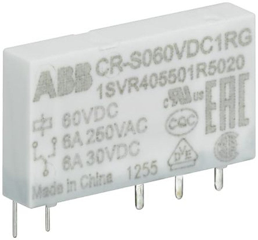 ABB CRS Series Interface Relay, DIN Rail, 24V dc Coil, SPDT