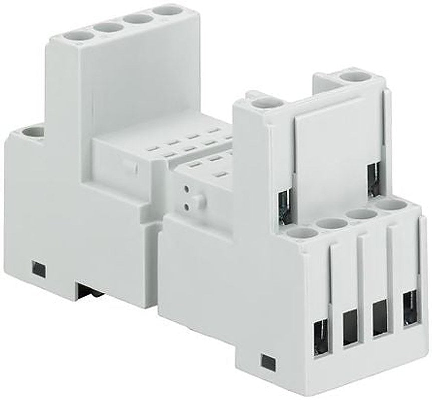 ABB CR-M4SS 8 Way 250V Door Mount Relay Socket, for use with 2 or 4 c/o (SPDT) Contacts CR-M Relays