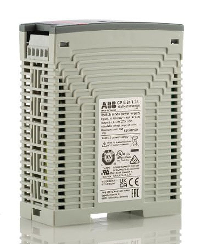 ABB CPE Switched Mode DIN Rail Power Supply 240V ac AC/DC Input 24V dc, 1.25 A Output DC 30 W