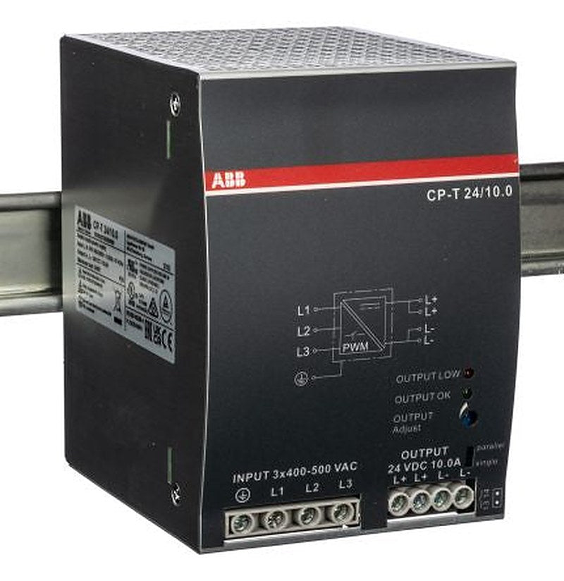 ABB CPT Switched Mode DIN Rail Power Supply 820 V dc, 575V ac AC/DC Input 24V dc, 10 A Output DC 240 W