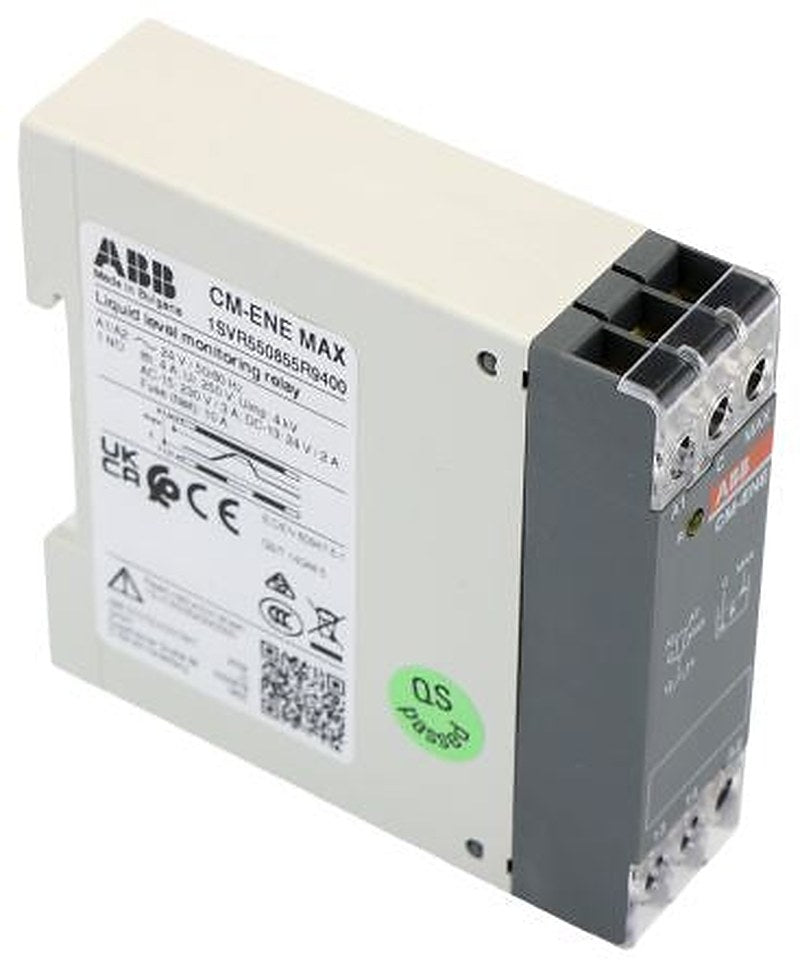 ABB Monitoring Relay, 1 Phase, SPNO, DIN Rail, 24V ac 24 V dc