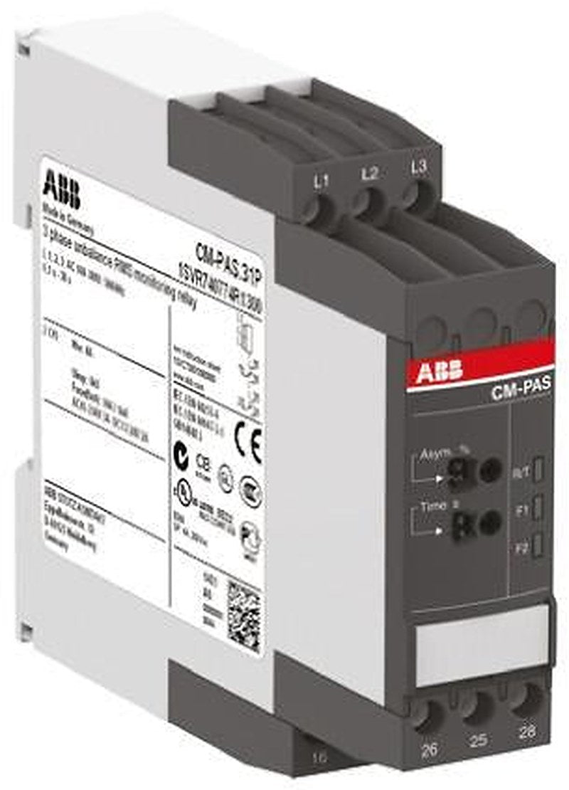 ABB Monitoring Relay, 3 Phase, DPDT, DIN Rail, 160V ac, 300 V ac, 500 V ac