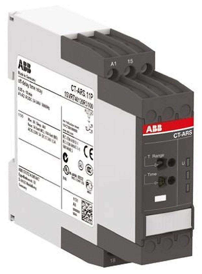 ABB S Series DIN Rail Timer Relay, 1-Contact, 24 to 240 V ac/dc 24V ac, 240 V ac, 0.05 s to 10 min, 1-Function, SPDT