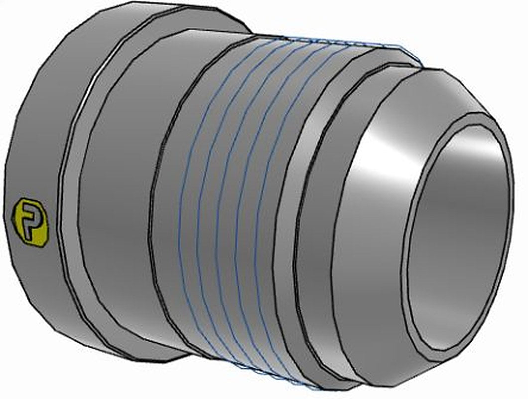 Parker 20-16TRTXS Hydraulic Fitting Male, 37 °, Steel, 1.63 in Hose ID