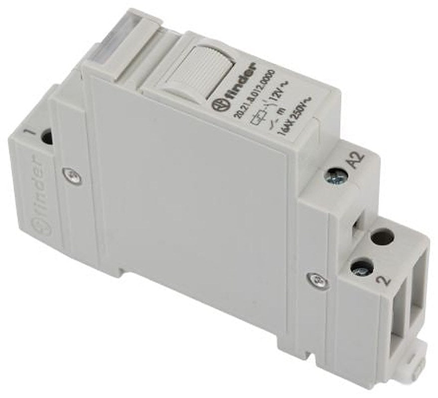 Finder DIN Rail Power Relay, 12V ac Coil, 16A Switching Current, SPST