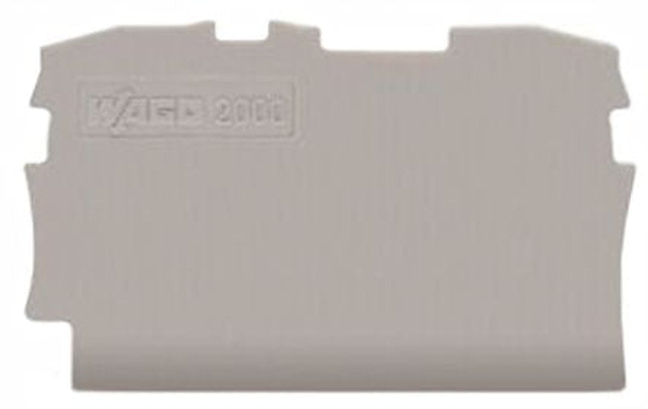 WAGO End & Intermediate Plate for Use with 2000 Series Terminal Blocks