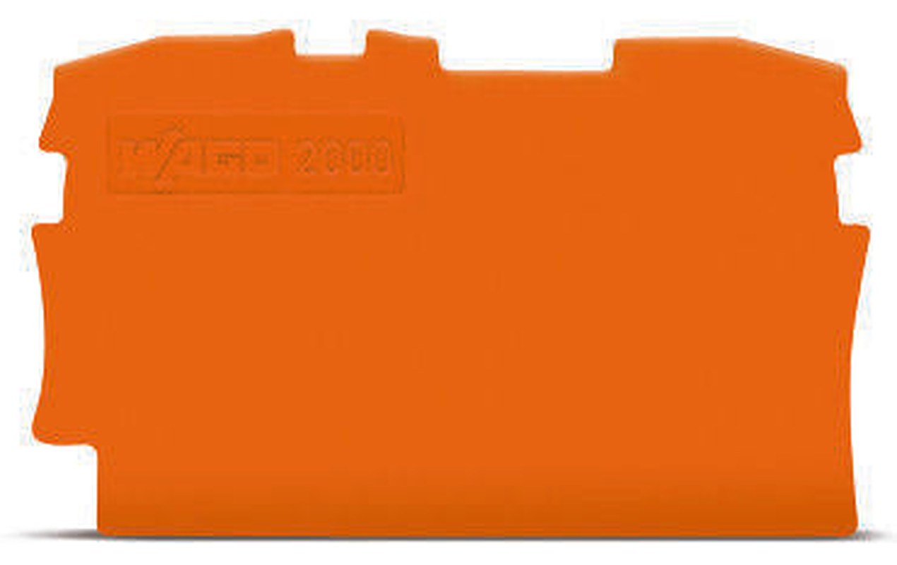 WAGO End & Intermediate Plate for Use with 2000 Series Terminal Blocks