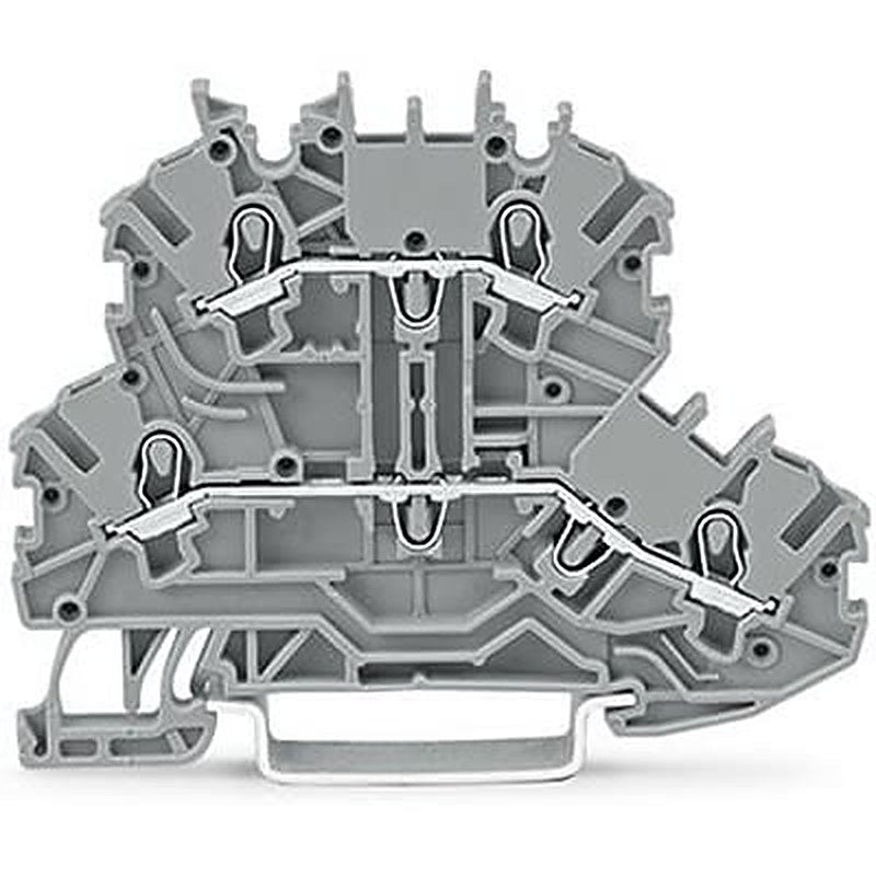 WAGO TOPJOB S Series DIN Rail Terminal Block Grey, 1mm², 2-Level, Cage Clamp, IECEx, EAC Ex, ATEX