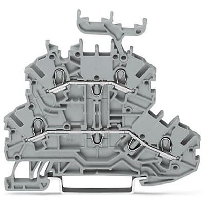 WAGO 2000-2233 TOPJOB S Series DIN Rail Terminal Block Grey, 1mm², 2-Level, Cage Clamp, ATEX, EAC Ex, IECEx
