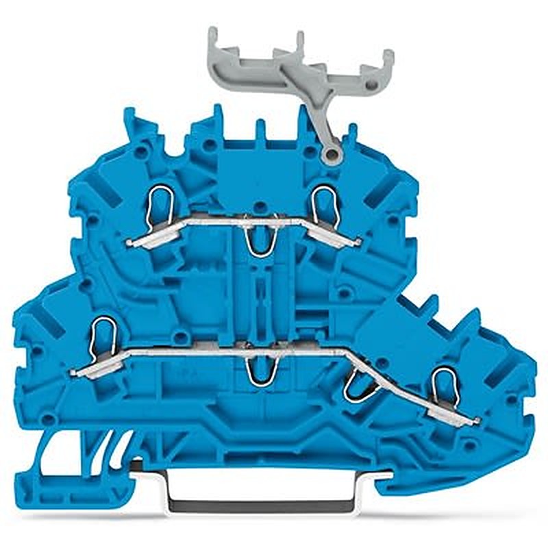 WAGO TOPJOB S Series DIN Rail Terminal Block Blue, 1mm², 2-Level, Cage Clamp, IECEx, EAC Ex, ATEX