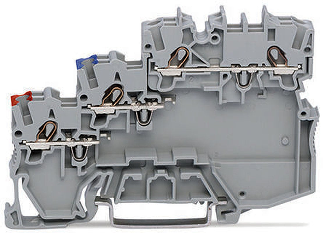 WAGO 2000-5311 Terminal Block Grey, 1mm², 3-Level, Cage Clamp