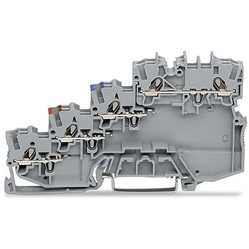 WAGO TOPJOB S Series DIN Rail Terminal Block Grey, 1mm², 4-Level, Cage Clamp