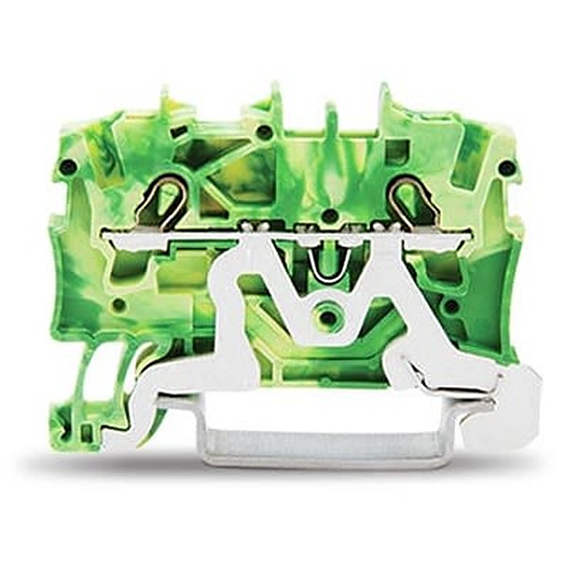 WAGO TOPJOB S Series DIN Rail Terminal Block Yellow, Green, 1.5mm², 1-Level, Cage Clamp, IECEx, EAC Ex, ATEX