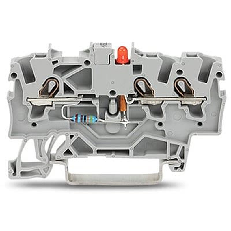 WAGO TOPJOB S Series DIN Rail Terminal Block Grey, 1.5mm², 1-Level, Cage Clamp