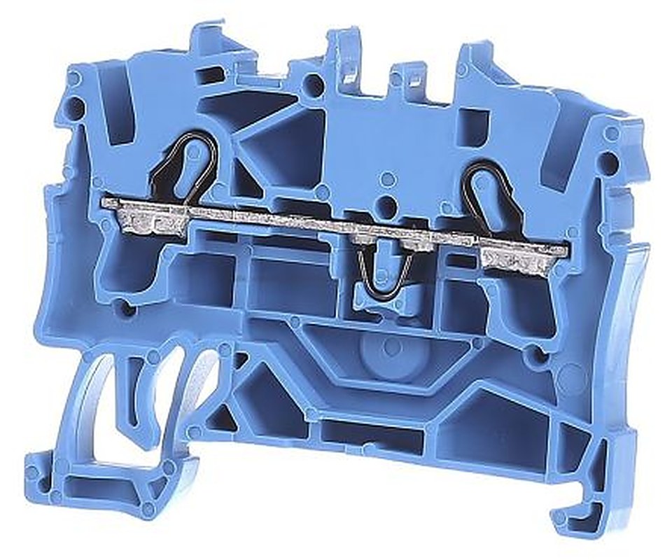 WAGO 2002-1204 Feed Through Terminal Block Blue, 2.5mm², 1-Level, Cage Clamp, IECEx/ATEX