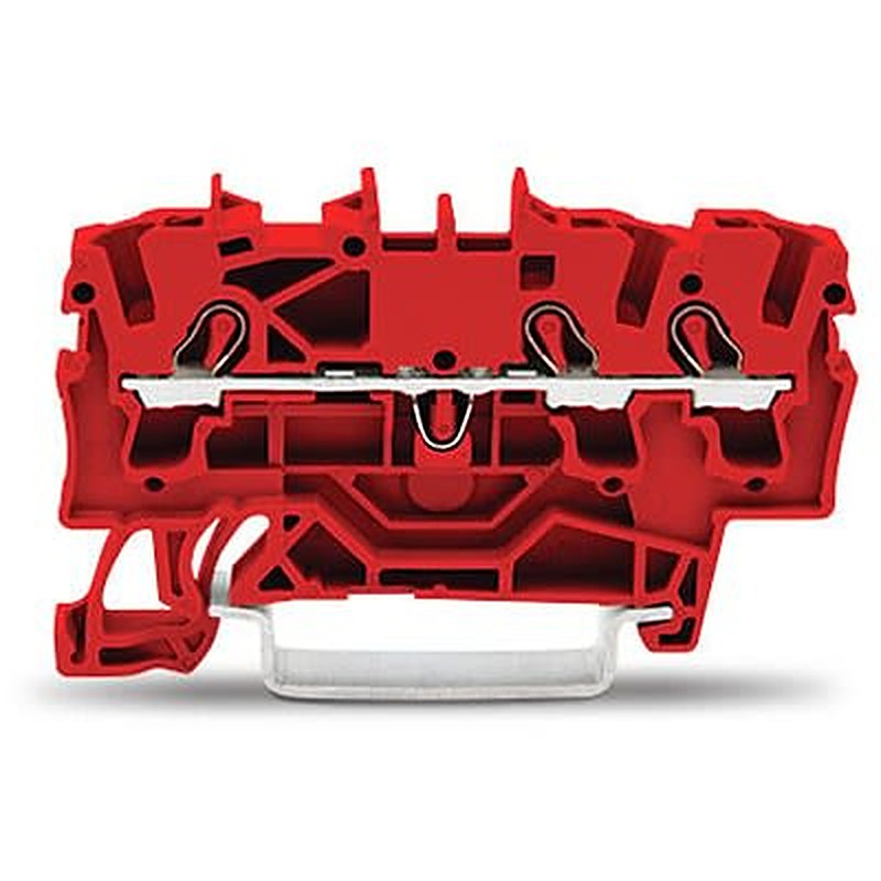 WAGO TOPJOB S Series DIN Rail Terminal Block Red, 2.5mm², 1-Level, Cage Clamp, ATEX, EAC Ex, IECEx