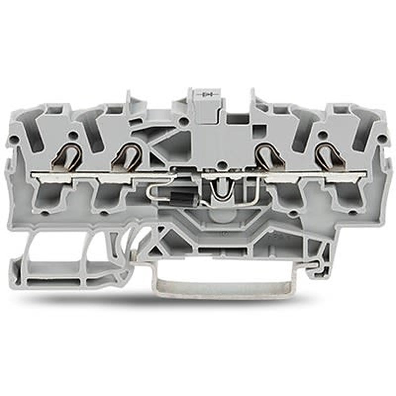 WAGO 2002-1411/1000-410 TOPJOB S Series Component Terminal Block Grey, 2.5mm², 1-Level, Push-in