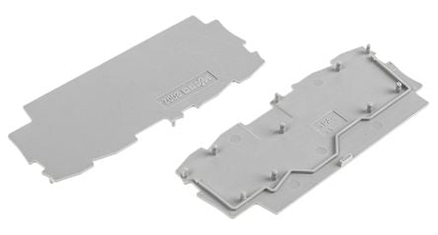 WAGO End & Intermediate Plate for Use with 2002 Series Terminal Blocks