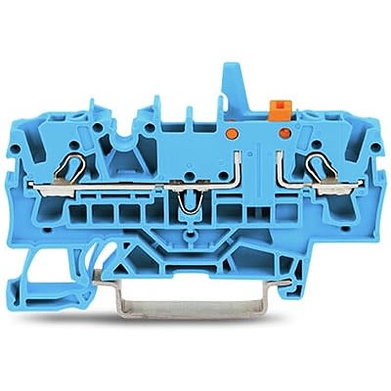 WAGO TOPJOB S Series Test Disconnect Terminal Block Blue, 2.5mm², 1-Level, Push-in, IECEx/ATEX/CSA