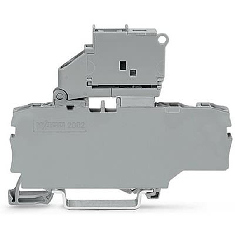 WAGO 2002-1711 TOPJOB S Series Fuse Terminal Block Grey, 2.5mm², 1-Level Fused, Push-in, IECEx/ATEX/CSA