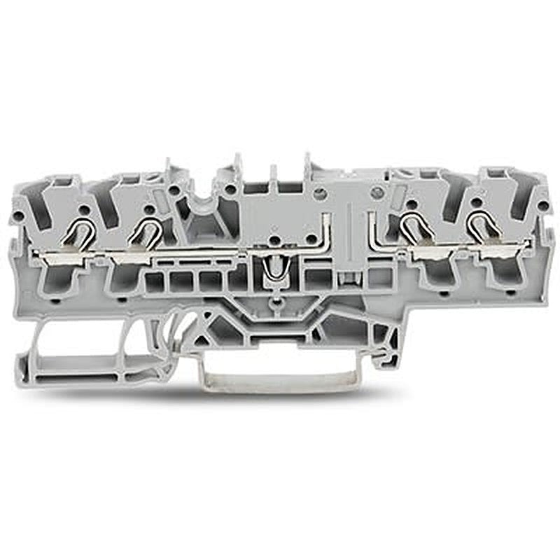 WAGO 2002-1801 TOPJOB S Series DIN Rail Terminal Block Grey, 2.5mm², 1-Level, Push-in, IECEx/ATEX/CSA