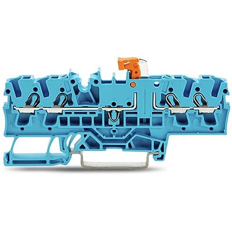 WAGO TOPJOB S Series Test Disconnect Terminal Block Blue, 2.5mm², 1-Level, Push-in, IECEx/ATEX/CSA