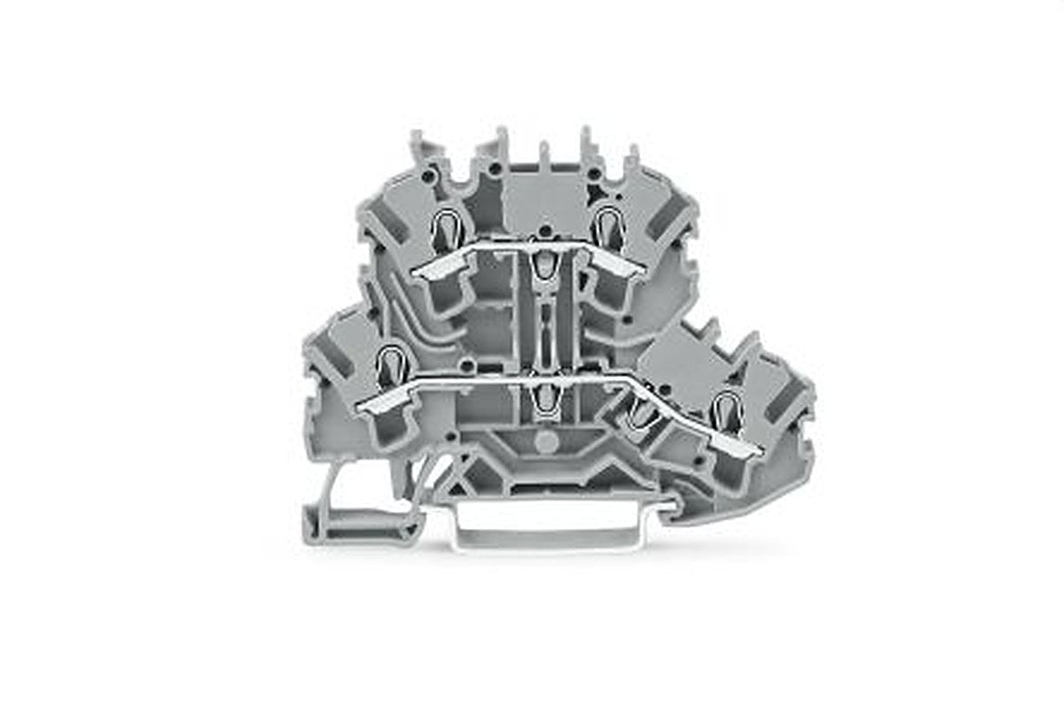 WAGO 2002-2201 Feed Through Terminal Block Grey, 2.5mm², 2-Level, Cage Clamp, IECEx/ATEX
