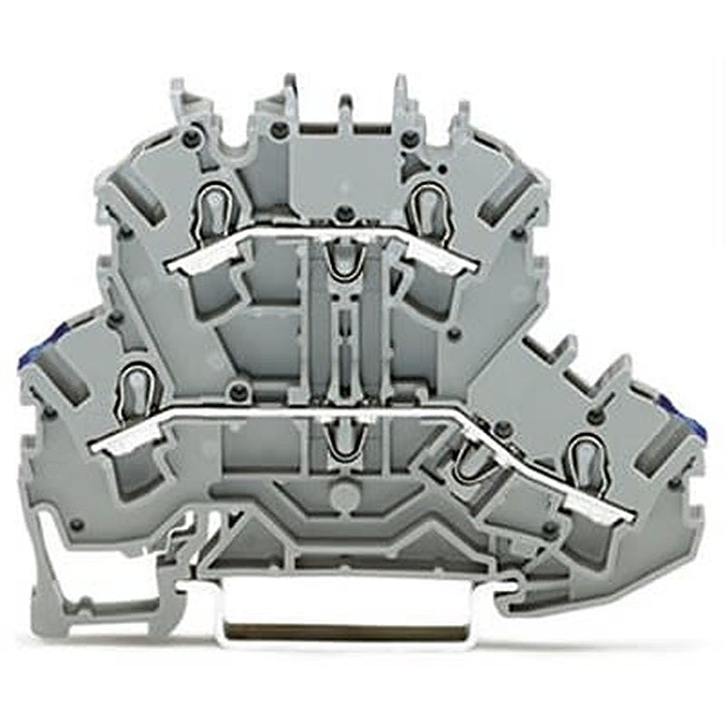 WAGO 2002-2202 TOPJOB S Series Double Level Terminal Block Grey, 2.5mm², 2-Level, Push-in, IECEx/ATEX/CSA