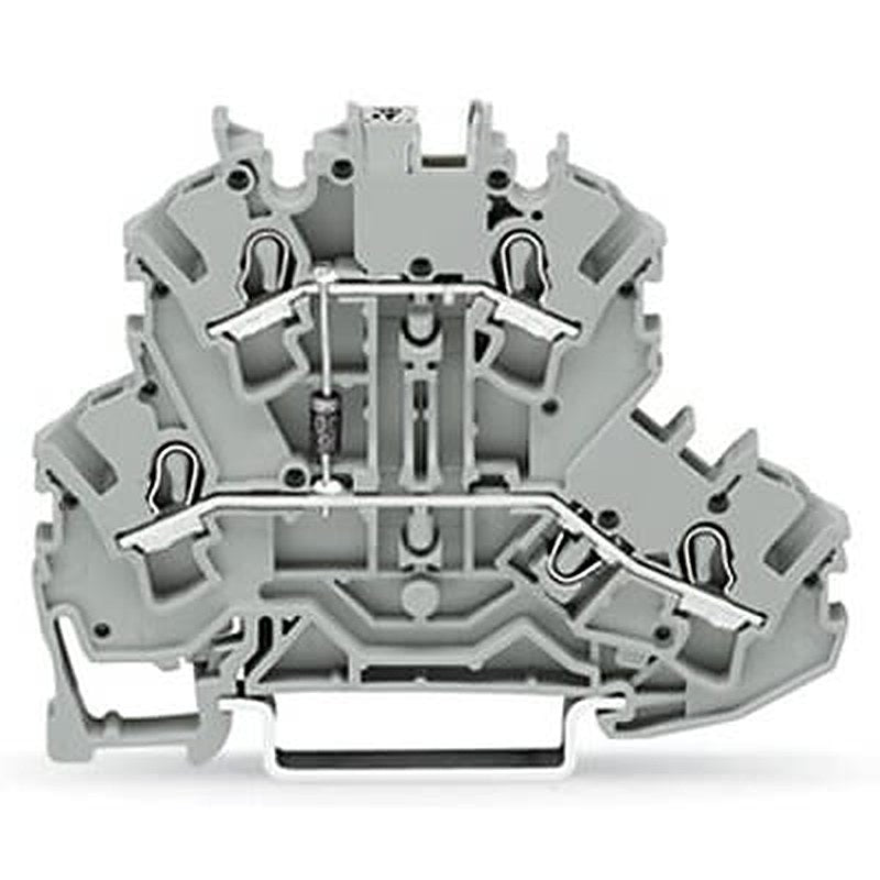 WAGO TOPJOB S Series Double Level Terminal Block Grey, 2.5mm², 2-Level, Push-in