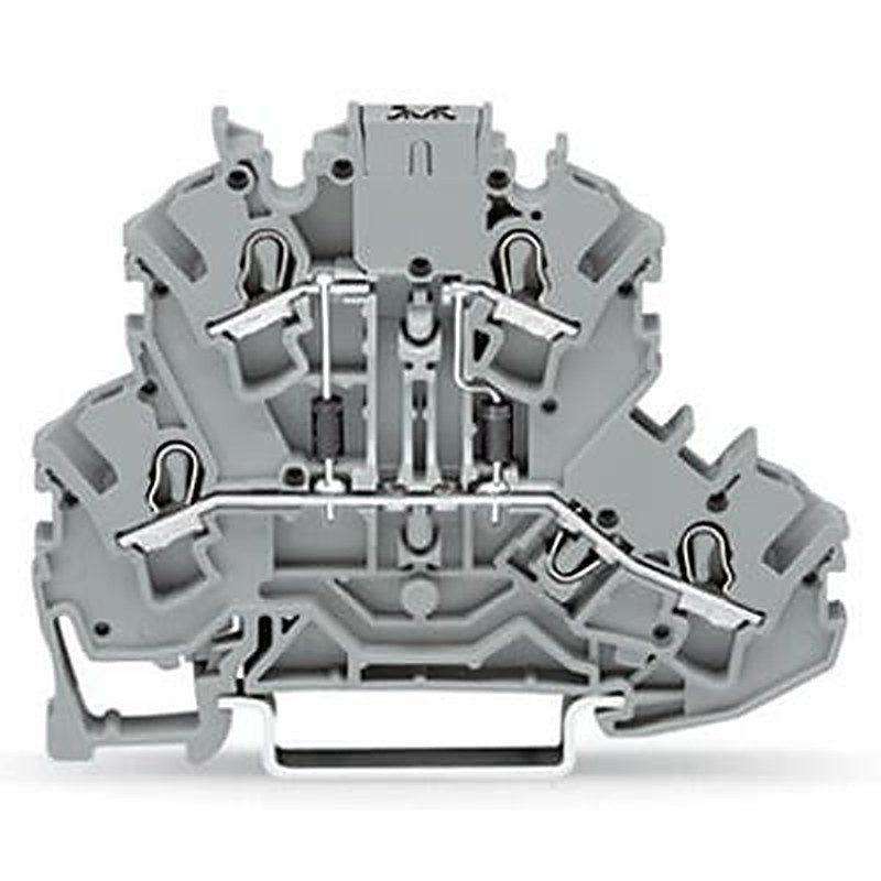 WAGO 2002-2213/1000-488 TOPJOB S Series Double Level Terminal Block Grey, 2.5mm², 2-Level, Push-in