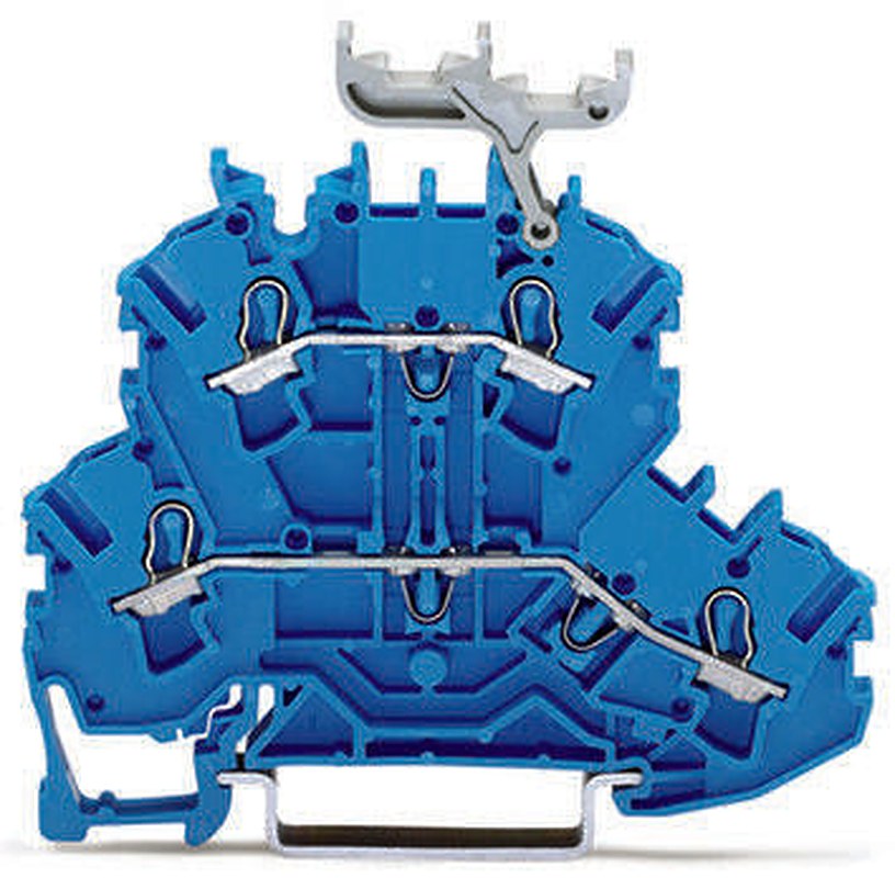 WAGO 2002-2234 Feed Through Terminal Block Blue, 2.5mm², 2-Level, Cage Clamp, ATEX, IECEx
