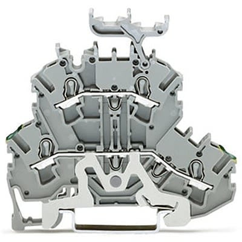 WAGO 2002-2257 TOPJOB S Series Double Level Terminal Block Grey, 2.5mm², 2-Level, Push-in, IECEx/ATEX/CSA
