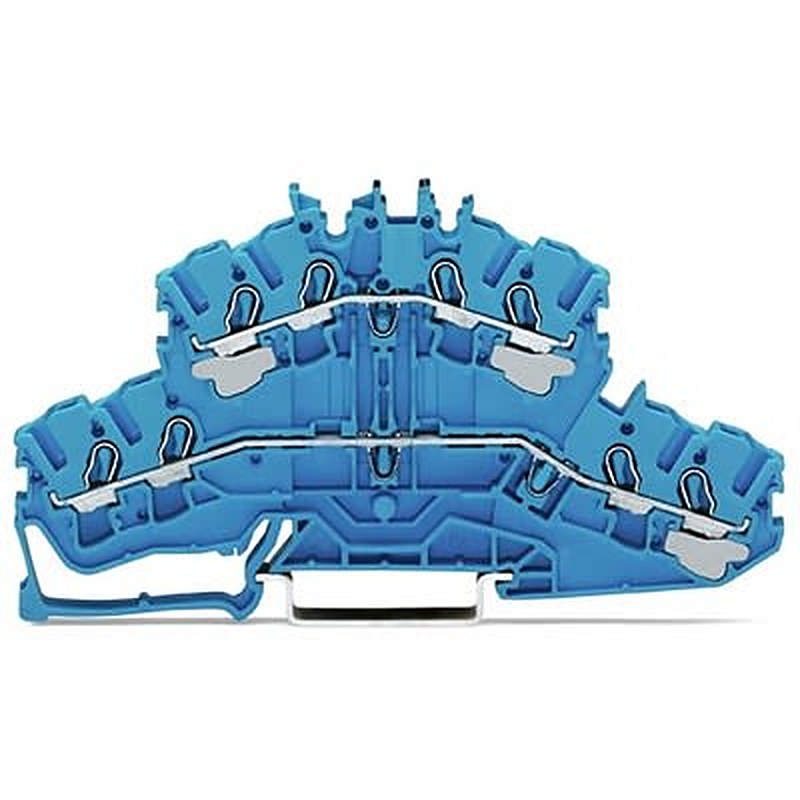WAGO 2002-2404 TOPJOB S Series Double Level Terminal Block Blue, 2.5mm², 2-Level, Push-in, IECEx/ATEX/CSA