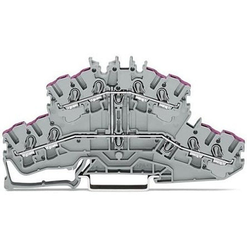 WAGO 2002-2408 22 (TOPJOB S) Series Terminal Block Grey, 2.5mm², 2-Level, Push-in, Ex, IECEx, ATEX