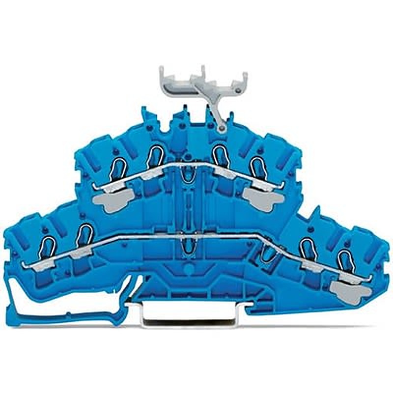 WAGO 2002-2434 TOPJOB S Series Double Level Terminal Block Blue, 2.5mm², 2-Level, Push-in, IECEx/ATEX/CSA