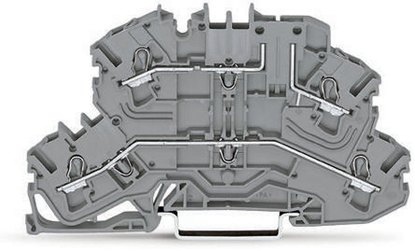 WAGO 2002-2661 Carrier Terminal Block Grey, 2.5mm², 2-Level, Cage Clamp, IECEx, ATEX