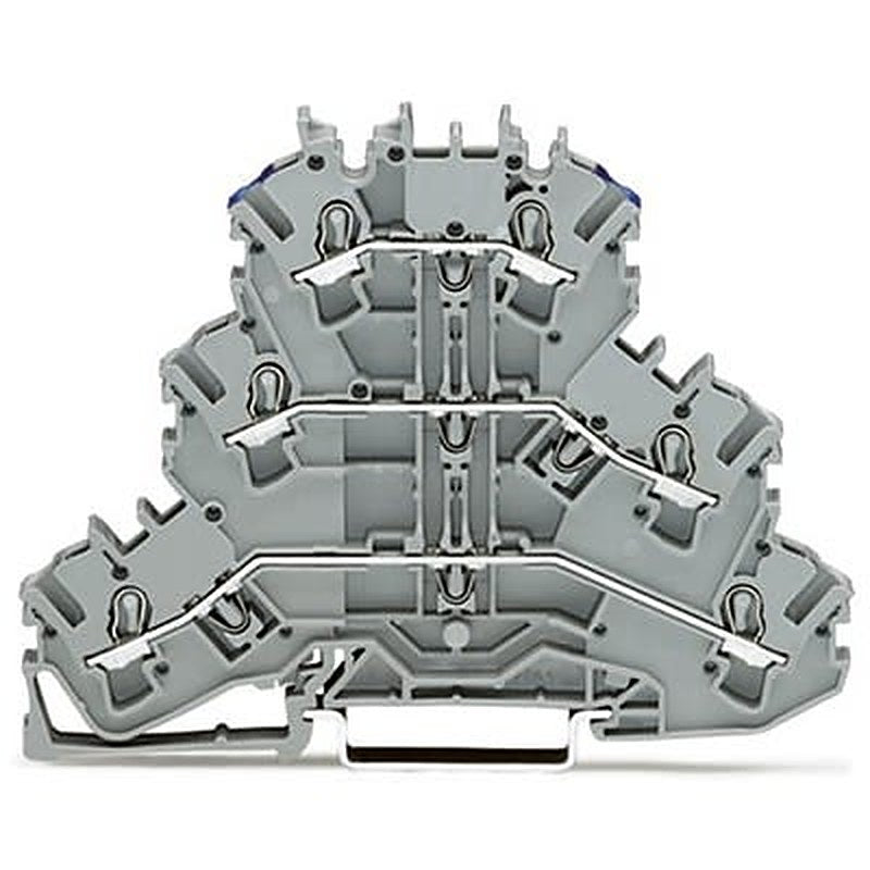 WAGO TOPJOB S Series Multi Level Terminal Block Grey, 2.5mm², 3-Level, Push-in, IECEx/ATEX/CSA