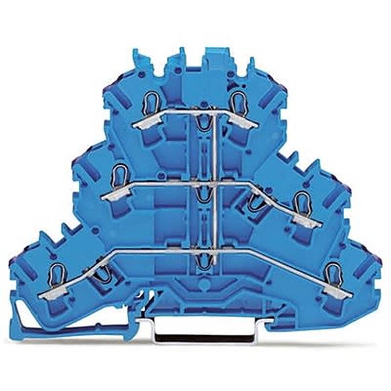 WAGO TOPJOB S Series Multi Level Terminal Block Blue, 2.5mm², 3-Level, Push-in, IECEx/ATEX/CSA