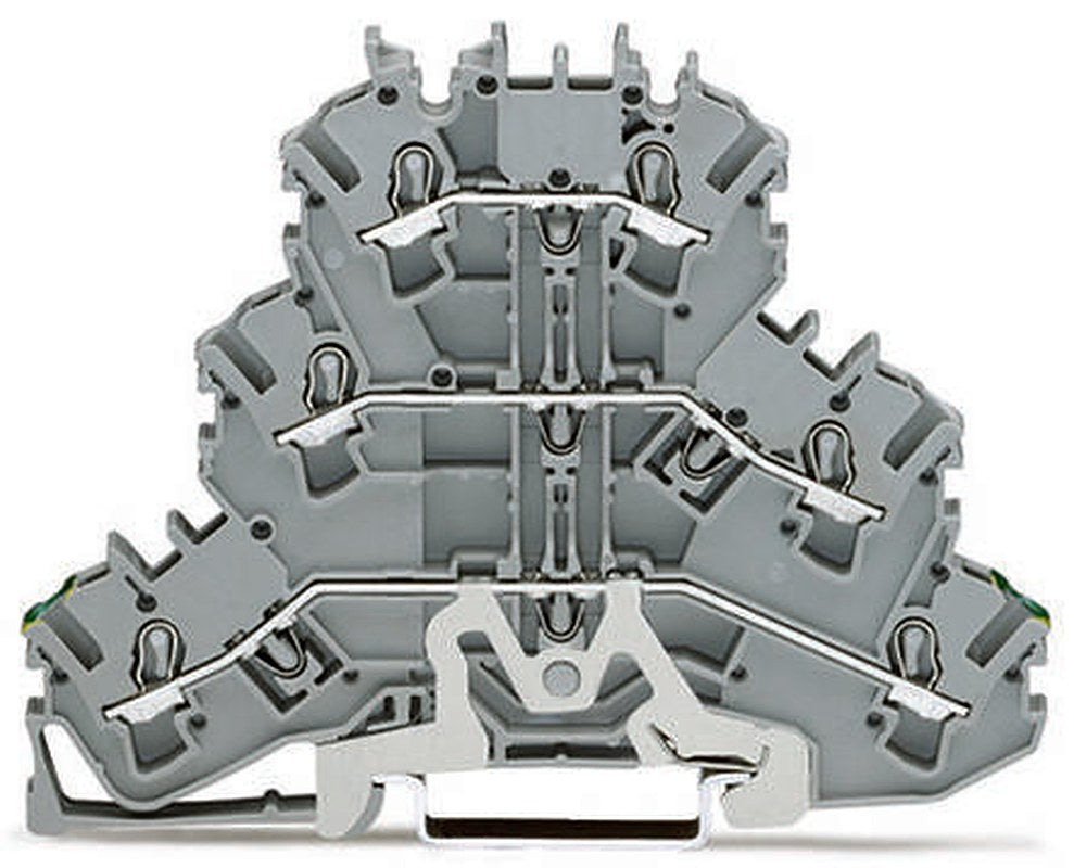 WAGO 2002-3227 Feed Through Terminal Block Grey, 2.5mm², 3-Level, Cage Clamp, IECEx, ATEX