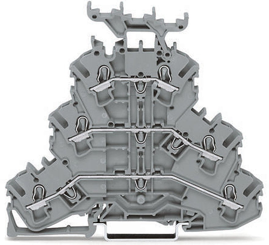 WAGO 2002-3231 Feed Through Terminal Block Grey, 2.5mm², 3-Level, Cage Clamp, IECEx, ATEX